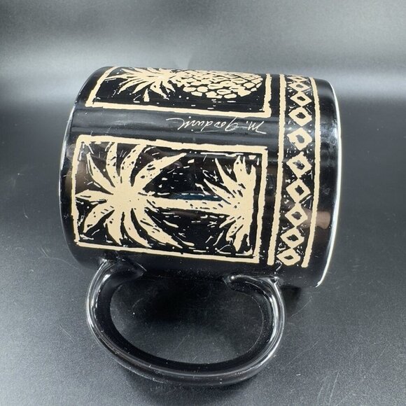 Palms and Pineapples Hawaiian Coffee Cup Mug by Island Heritage M Goodwill Mug - Picture 7 of 10